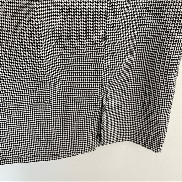 VTG Button Decor Houndstooth Skirt - Picture 11 of 14